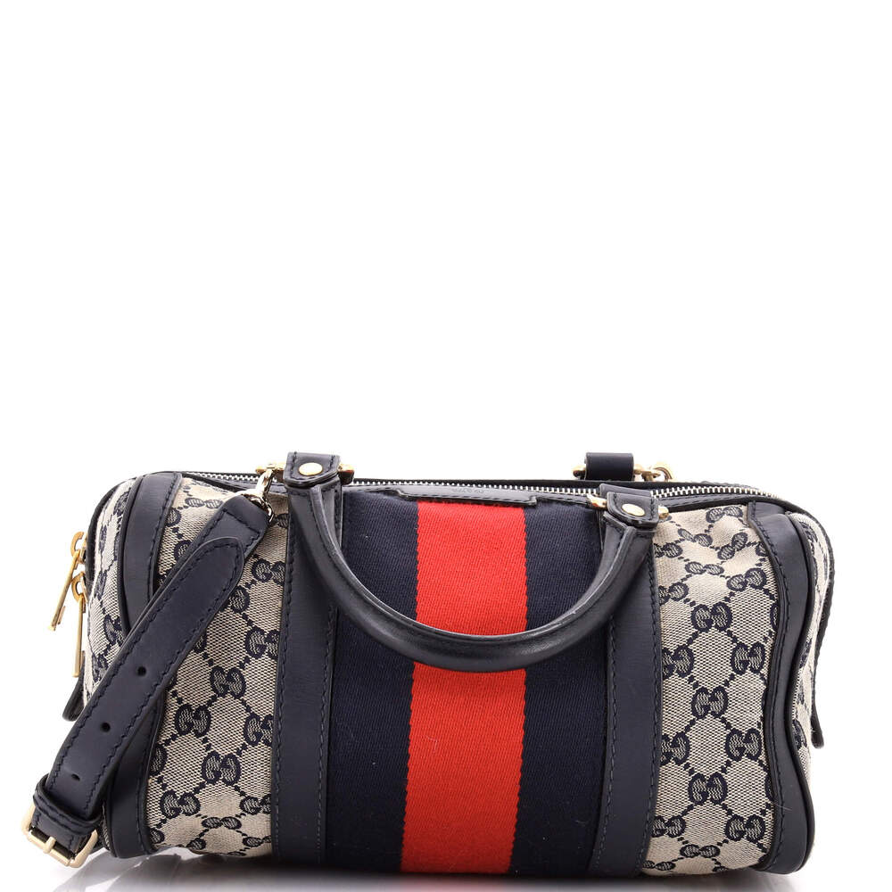 Gucci Vintage Web Boston Bag Gg Canvas #239027G11B